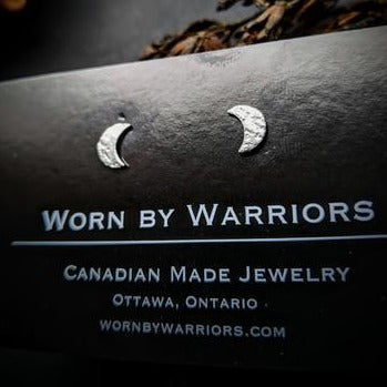 Half Moon Studs - Magpie Jewellery