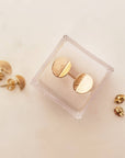 Eucalyptus Mini Studs 14k Gold - Magpie Jewellery