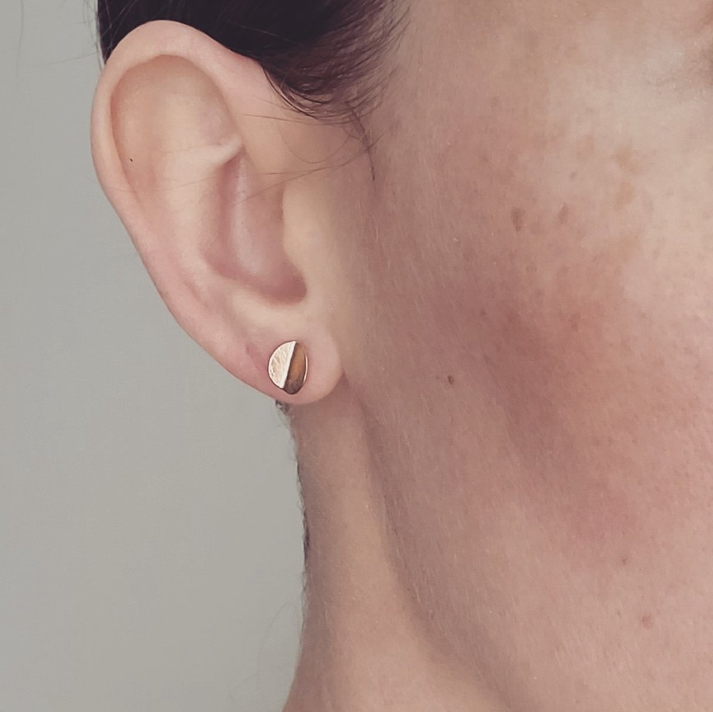 Eucalyptus Mini Studs 14k Gold - Magpie Jewellery