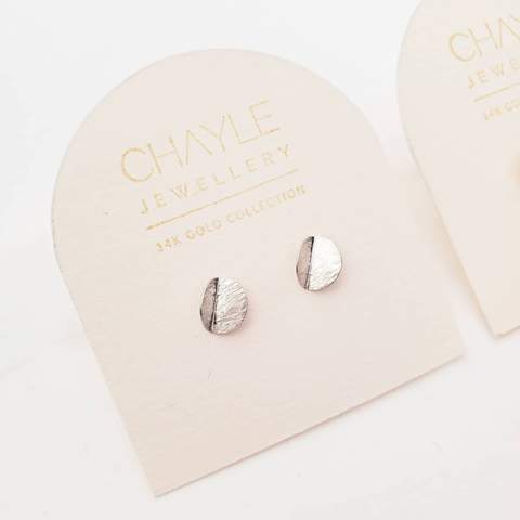 Eucalyptus Mini Studs 14k Gold - Magpie Jewellery