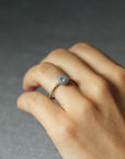 14k White Gold Jupiter Halo Solitaire| Magpie Jewellery