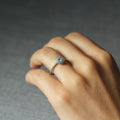 14k White Gold Jupiter Halo Solitaire| Magpie Jewellery
