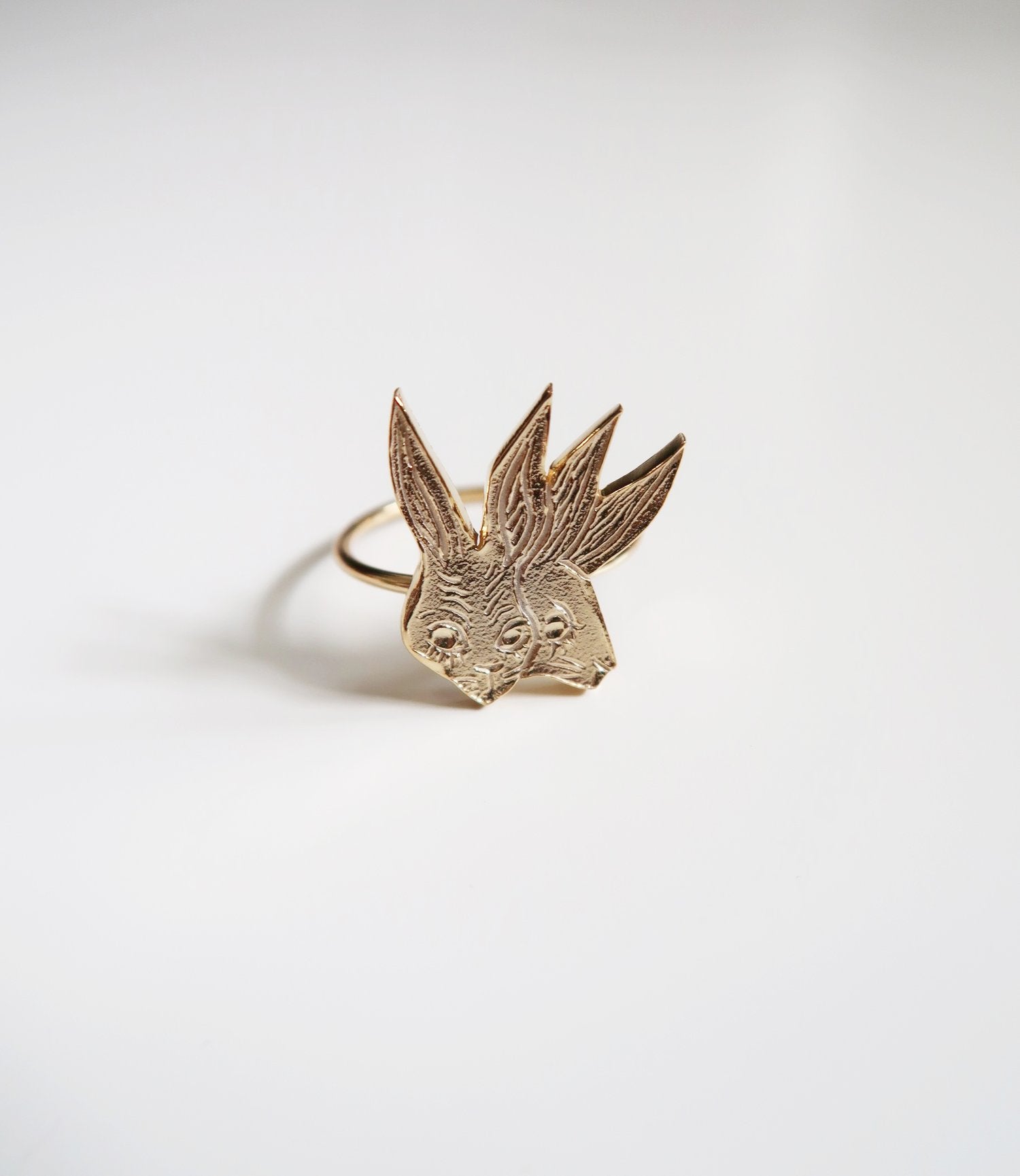 Two-Headed Rabbit Ring - Magpie Jewellery