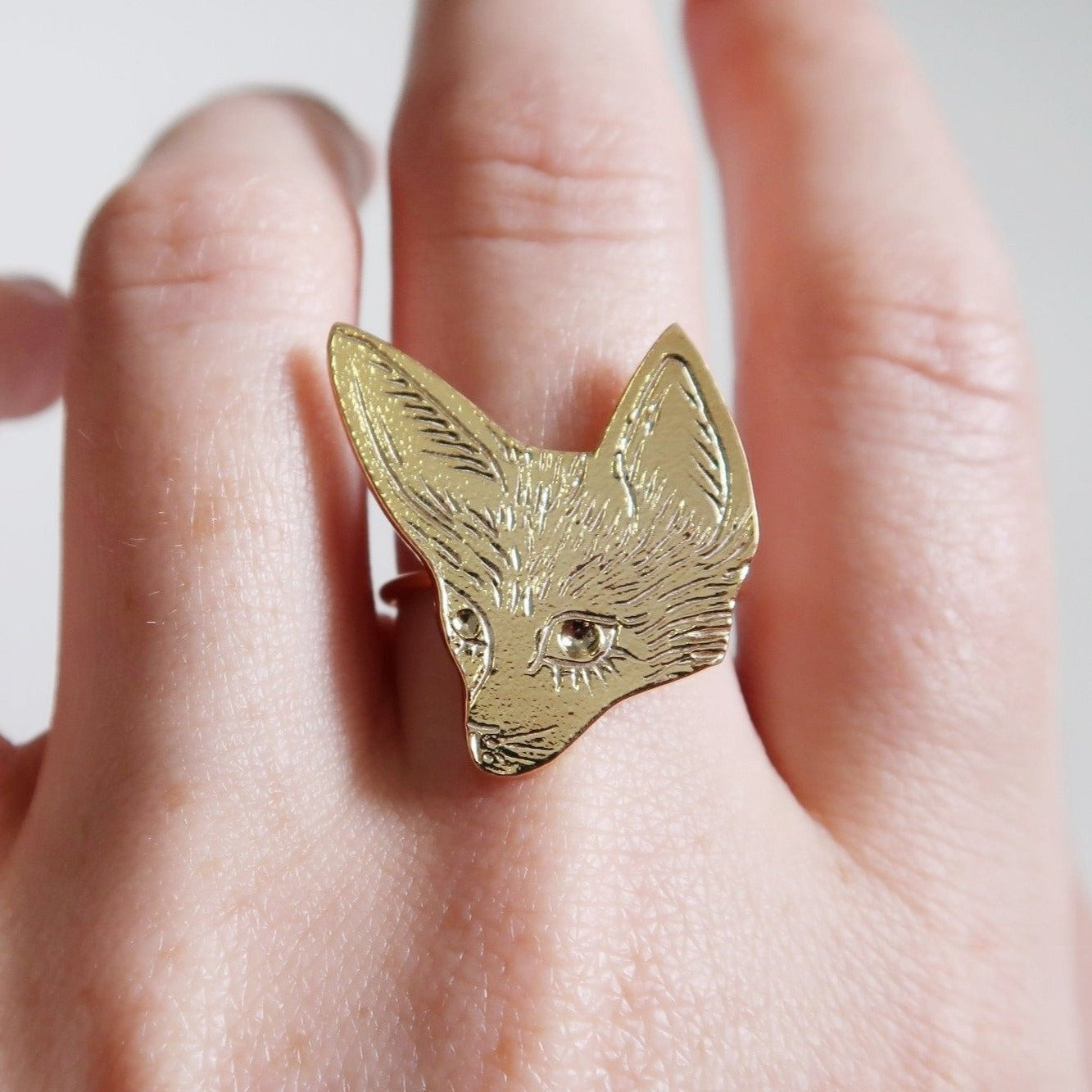 Fennec Fox Ring - Magpie Jewellery