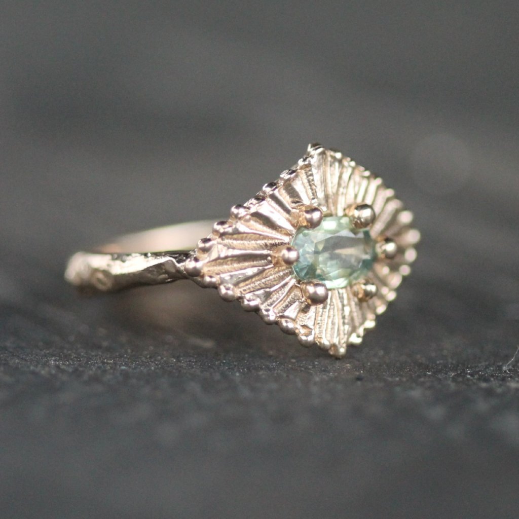 Green Sapphire Celestial Ring - Magpie Jewellery