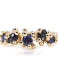 Areia Blue Sapphire Cluster Ring - Magpie Jewellery