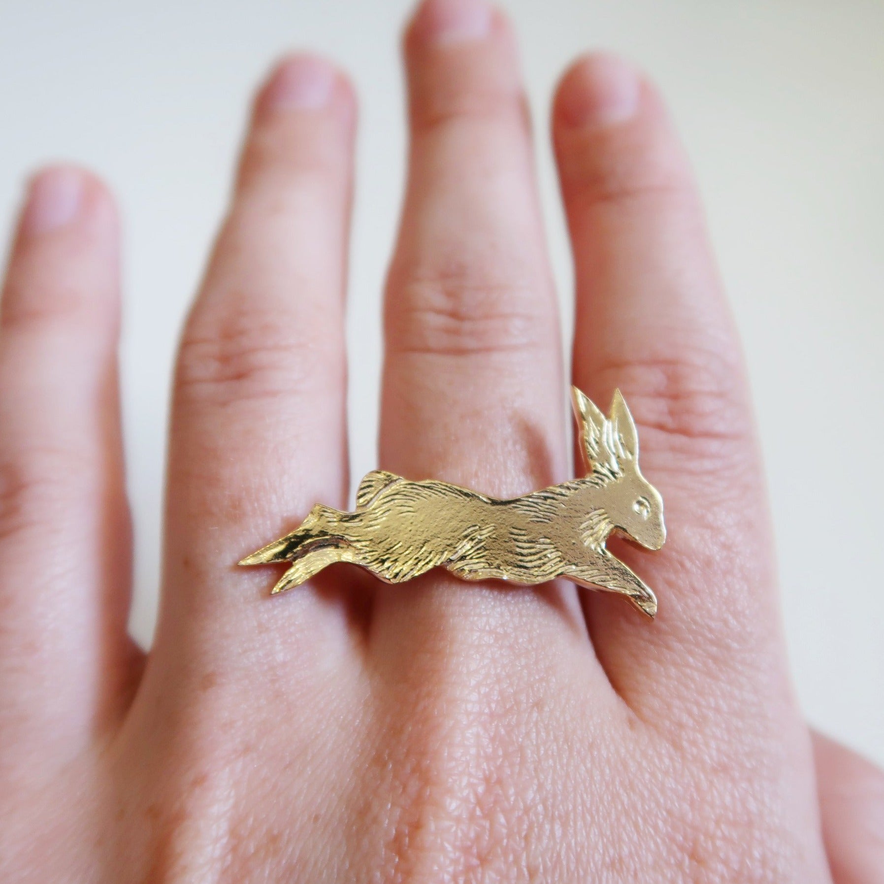 Leaping Rabbit Ring - Magpie Jewellery