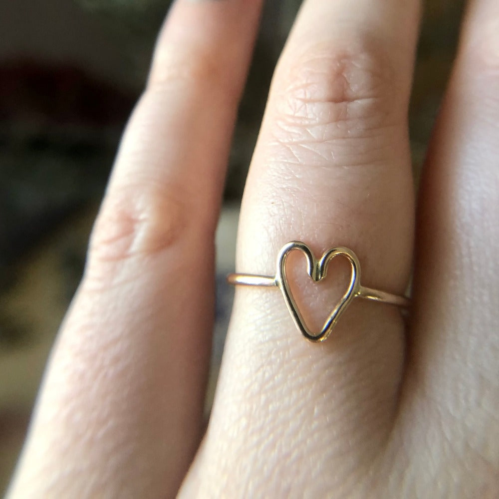 14k Heart Ring - Magpie Jewellery