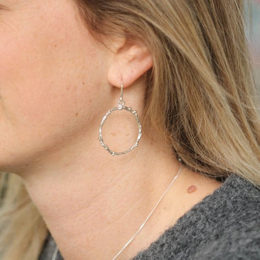 Large Mermaid Hoops - Magpie Jewellery