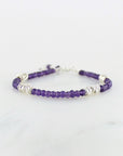 Silver Twist Stacking Bracelet | Magpie Jewellery | Amethyst