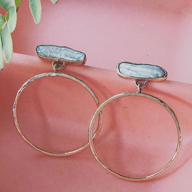 Pearl Cloud Hoop Earrings | Magpie Jewellery