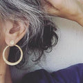 Large Textured Circle Ear Jackets | Magpie Jewellery