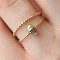 Delicate Gold Bubble Band Stacker - Magpie Jewellery