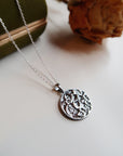Textured Moon Necklace - Magpie Jewellery