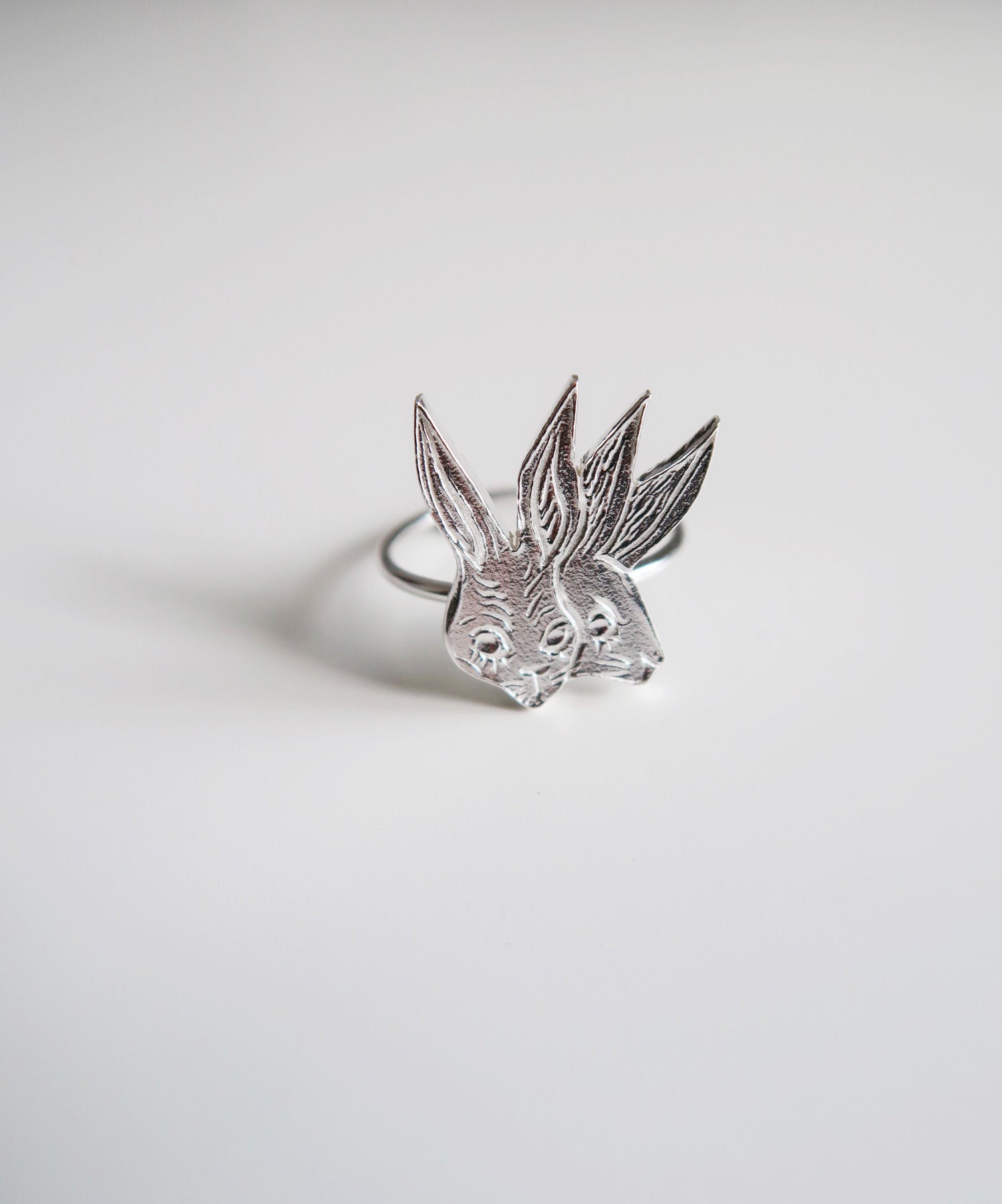 Two-Headed Rabbit Ring - Magpie Jewellery