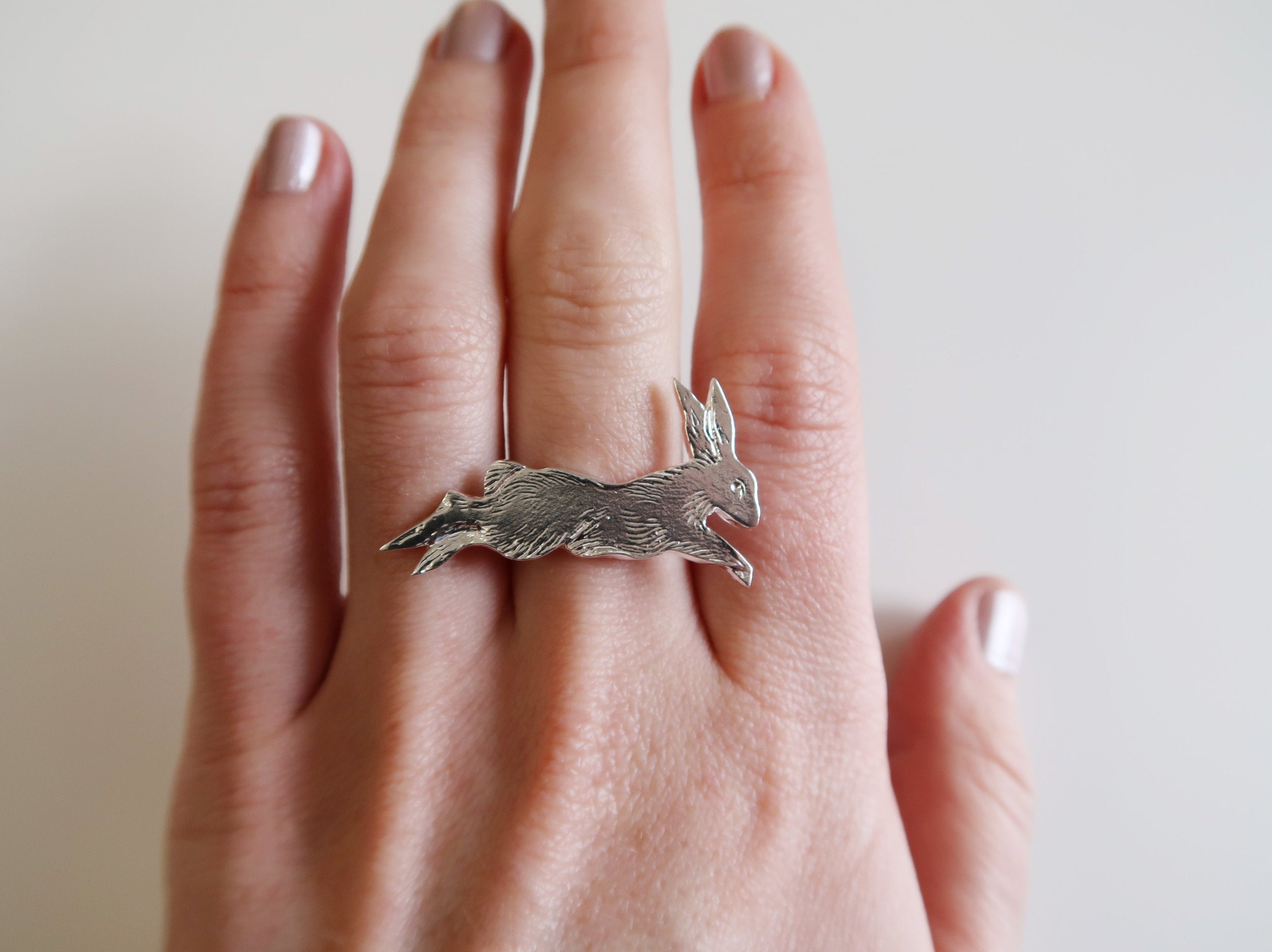 Leaping Rabbit Ring - Magpie Jewellery