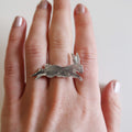Leaping Rabbit Ring - Magpie Jewellery