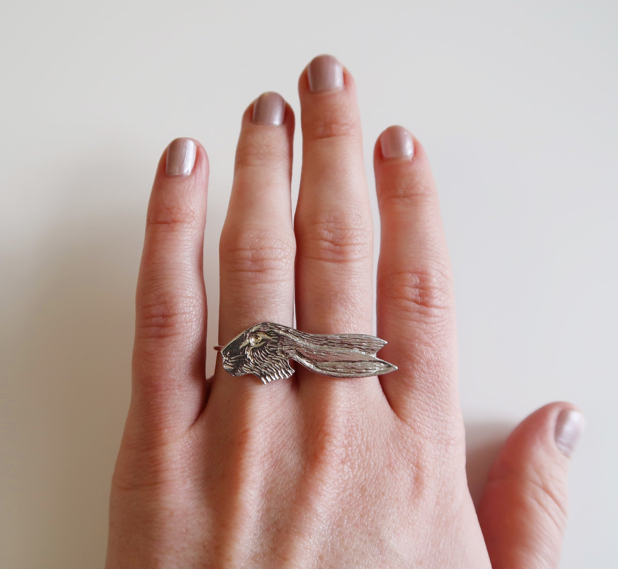 Rabbit Head Ring - Magpie Jewellery