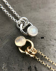 Crescent Moonstone Necklace - Magpie Jewellery