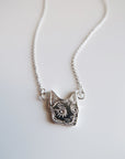 Tiny Cat Head Necklace - Magpie Jewellery