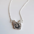 Tiny Cat Head Necklace - Magpie Jewellery