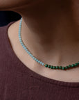 4-Corners Necklace - Peach Moonstone, Malachite, Amazonite & Red Jasper - Magpie Jewellery