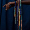 4-Corners Necklace - Lapis, Lace Agate, Red & Green Aventurine - Magpie Jewellery