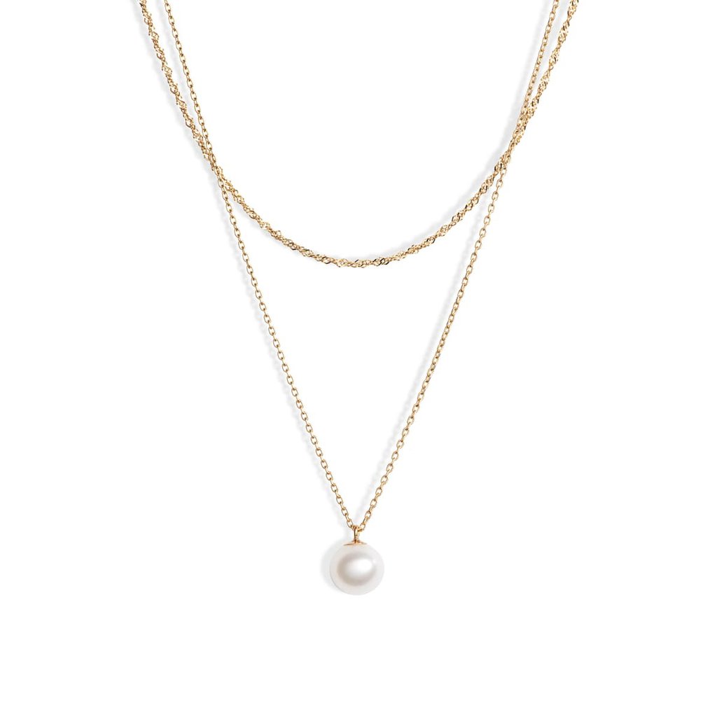 Layer Chain Pearl Necklace | Magpie Jewellery