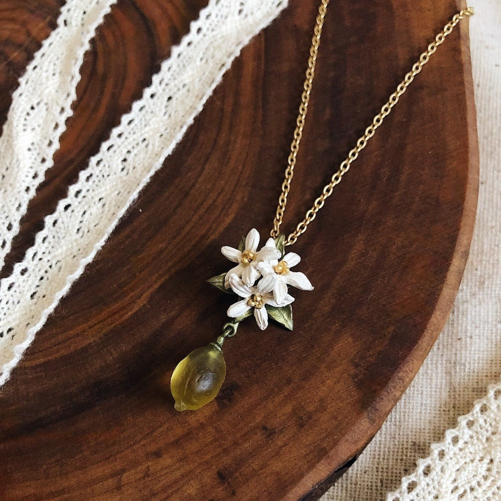 Lemon Drop Flower Necklace - Magpie Jewellery