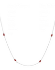 Luna Ruby Station Necklace - Magpie Jewellery