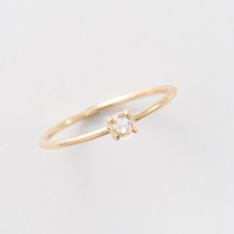 Rose Cut Diamond Solitaire Ring - Magpie Jewellery
