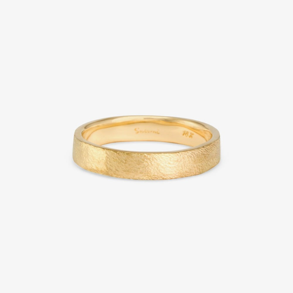 4.2mm Square Gilded Band YG | Magpie Jewellery