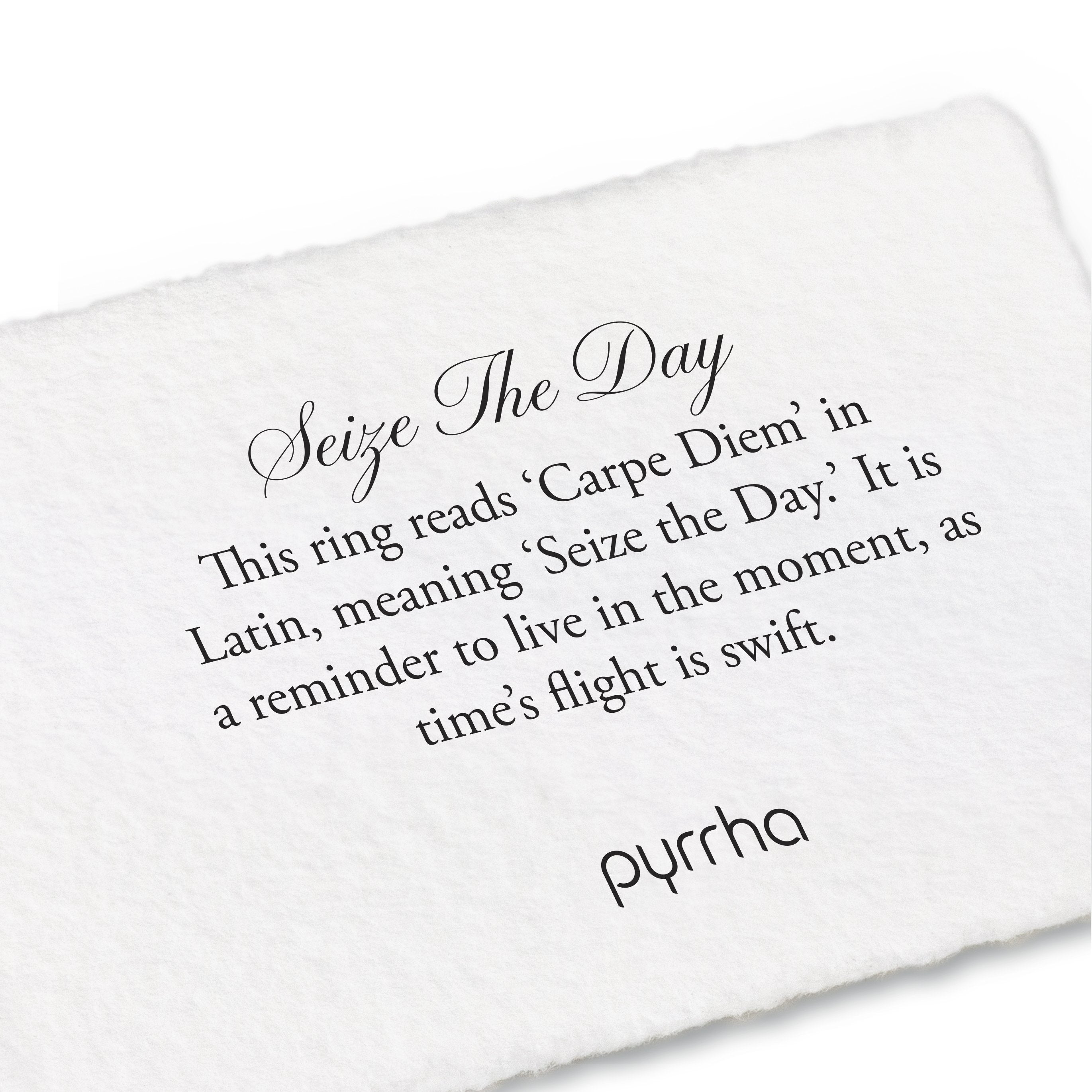 Seize The Day Poesy Ring - Magpie Jewellery