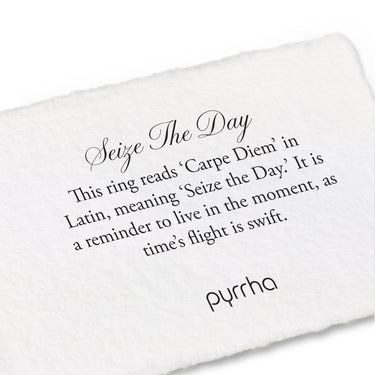Seize The Day Poesy Ring - Magpie Jewellery
