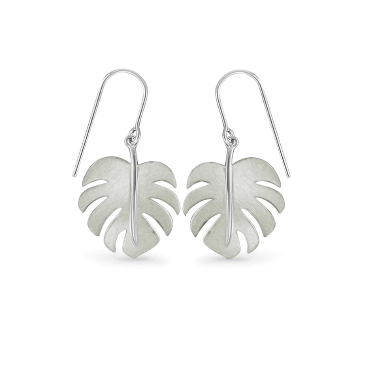 Monstera Leaf Dangle Earrings - Magpie Jewellery