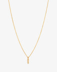 Gold Small Diamond Bar Necklace | Magpie Jewellery
