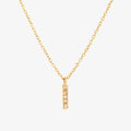 Gold Small Diamond Bar Necklace | Magpie Jewellery