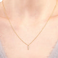 Gold Small Diamond Bar Necklace | Magpie Jewellery