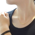 Horizontal Crescent Flow Necklace - Magpie Jewellery