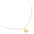 Hammered Disc Necklace YG | Magpie Jewellery