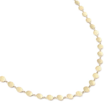 Hammered Disc Necklace Yellow Gold | Magpie Jewellery