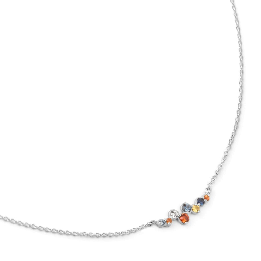 Cascade Multi-Sapphire Necklace - Magpie Jewellery