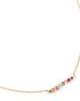 Multi-Coloured Sapphire Bar Necklace - Magpie Jewellery