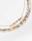 Multi-Coloured Sapphire Bar Necklace - Magpie Jewellery