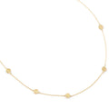 Eight Hammered Gold Disc Necklace Y Gold | Magpie Jewellery