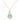 Pentagonal Cage Necklace - amazonite, scattered pave