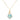 Pentagonal Cage Necklace - amazonite, full pave