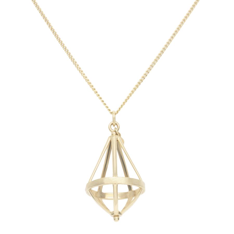 Pentagonal Cage Necklace - no gemstone, no pave