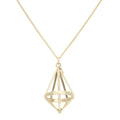 Pentagonal Cage Necklace - no gemstone, no pave