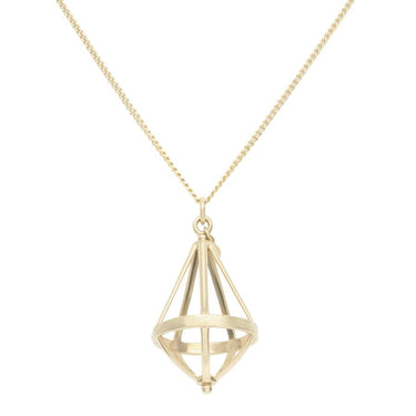 Pentagonal Cage Necklace - no gemstone, no pave